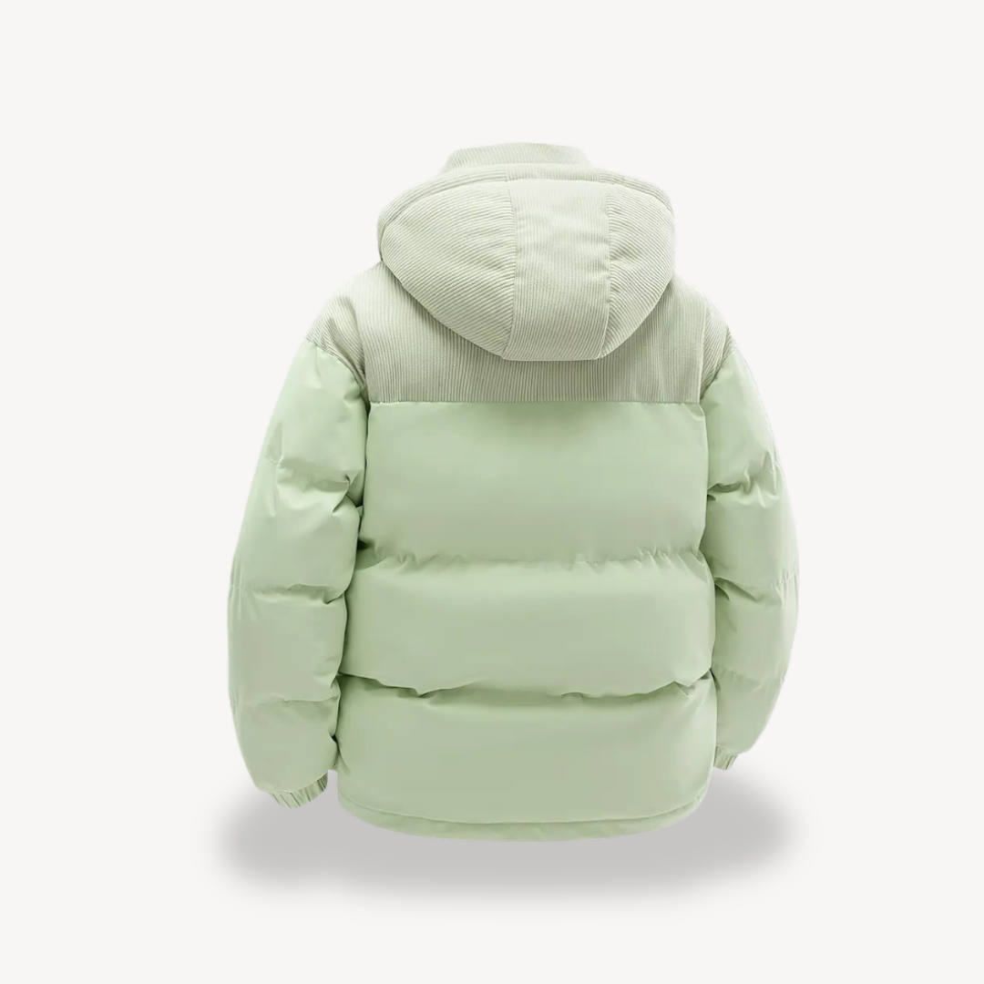 Men’s Quilted Puffer Jacket with Trimmed Hood – Refined Modern Layer