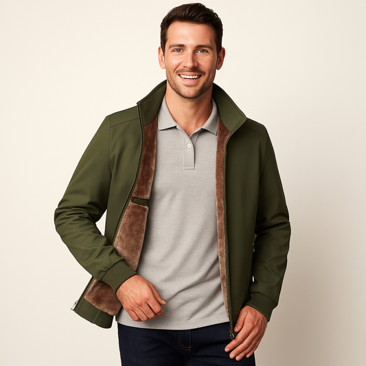Men’s Sherpa-Lined Jacket – Refined Structure with Everyday Versatility