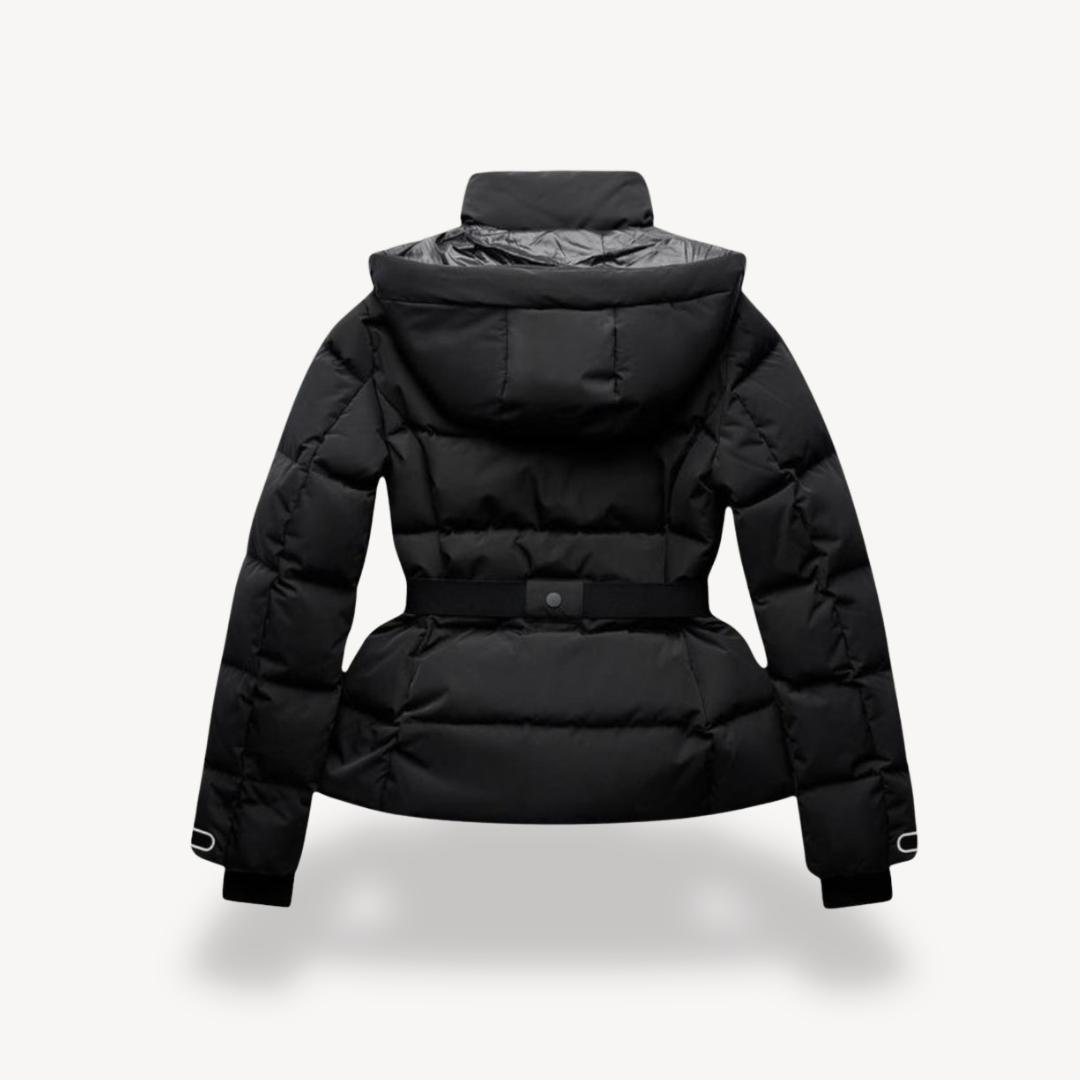 Women’s Belted Puffer Jacket – Polished Structure with Modern Appeal