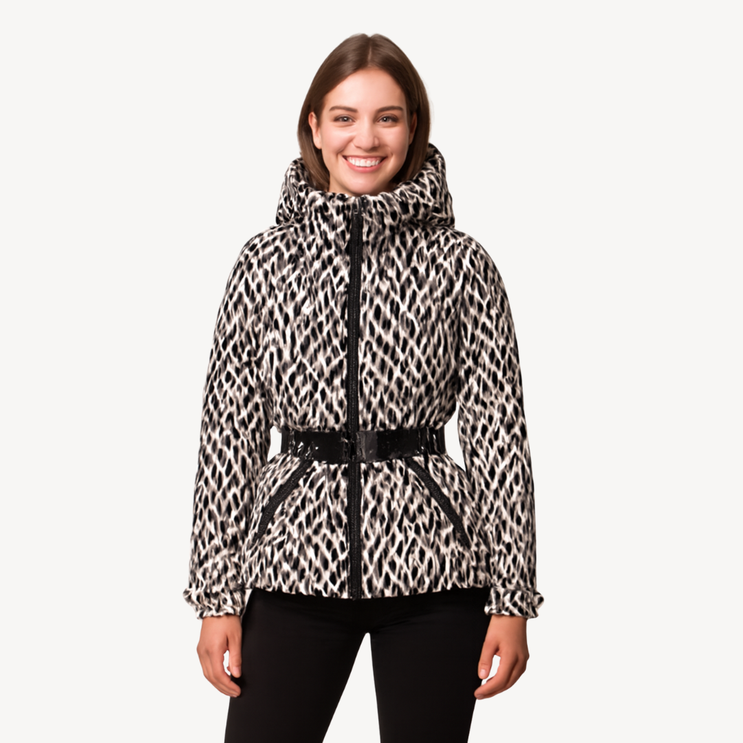 Women’s Hooded Belted Puffer Jacket – Refined Longline Quilted Style