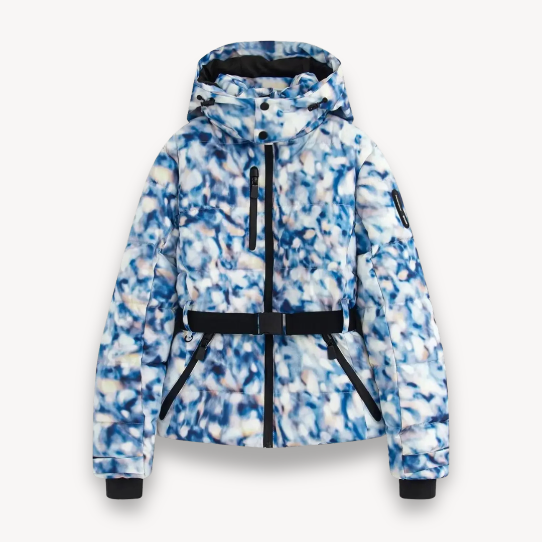 Women’s Hooded Belted Puffer Jacket – Refined Longline Quilted Style