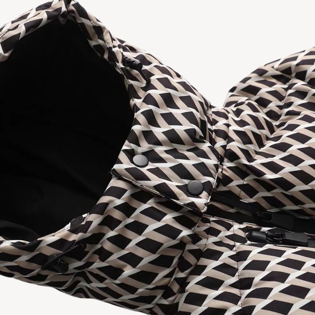 Women’s Hooded Belted Puffer Jacket – Refined Longline Quilted Style